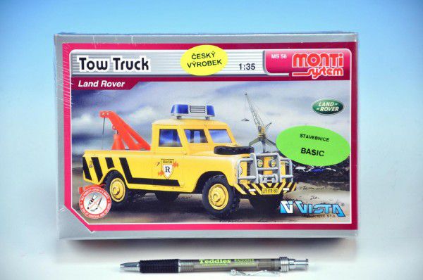 Monti Tow Truck Land Rover Stavebnice 1:3v krabici 22x15x6cm Teddies