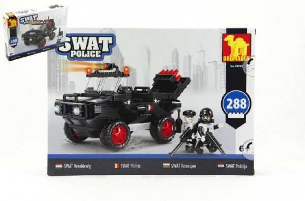 Teddies Dromader SWAT Policie 49442 Stavebnice Auto 288ks plast v krabici 35x25x5