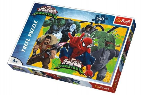 Puzzle Spiderman vs Sinister 6 Disney 260 dílků 60x40cm v krabici 40x27x4cm Teddies