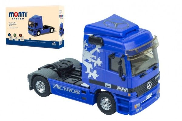 Stavebnice Monti 53.1 Tahač Mercedes Actros L-MS 1:48 v krabici 22x15x6cm Teddies