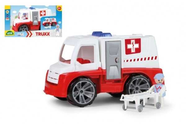 Lena Auto Truxx sanitka plast 29cm s figurkou Teddies