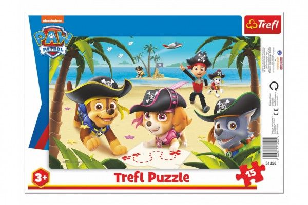 Puzzle deskové Přátelé z Tlapkové patroly/Paw Patrol 33x23cm 15 dílků Teddies