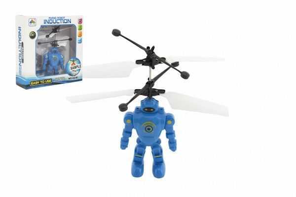 Robot/Vrtulník 15cm reagující na pohyb ruky s USB Teddies