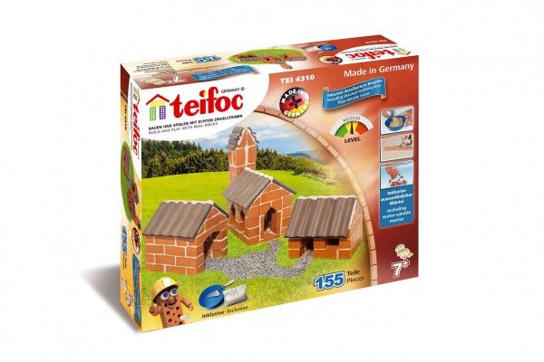 Stavebnice Teifoc Vesnice 155ks v krabici 35x29x8cm Teddies