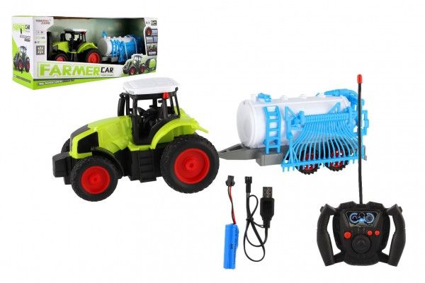 Traktor RC s cisternou plast 38cm 27MHz Teddies