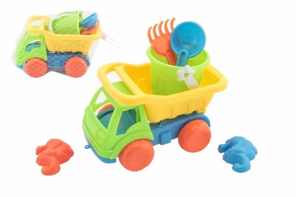 Auto na písek s doplňky plast 16cm Teddies