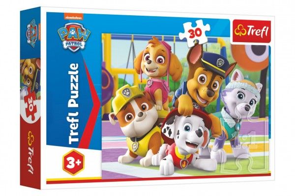 Puzzle Tlapková patrola vždy včas/Paw Patrol 27x20cm 30 dílků v krabičce 21x14x4cm Teddies