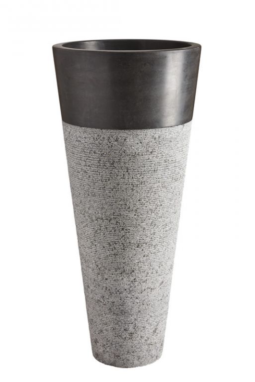 Indera Pedestal Hammered Black 57079 Volně stojící kamenné umyvadlo INDERA