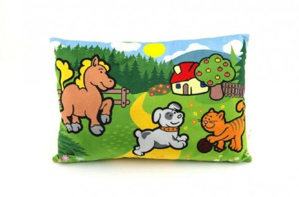 Polštář Moje první zvířátka 32x21cm v sáčku 0+ MPZ Teddies