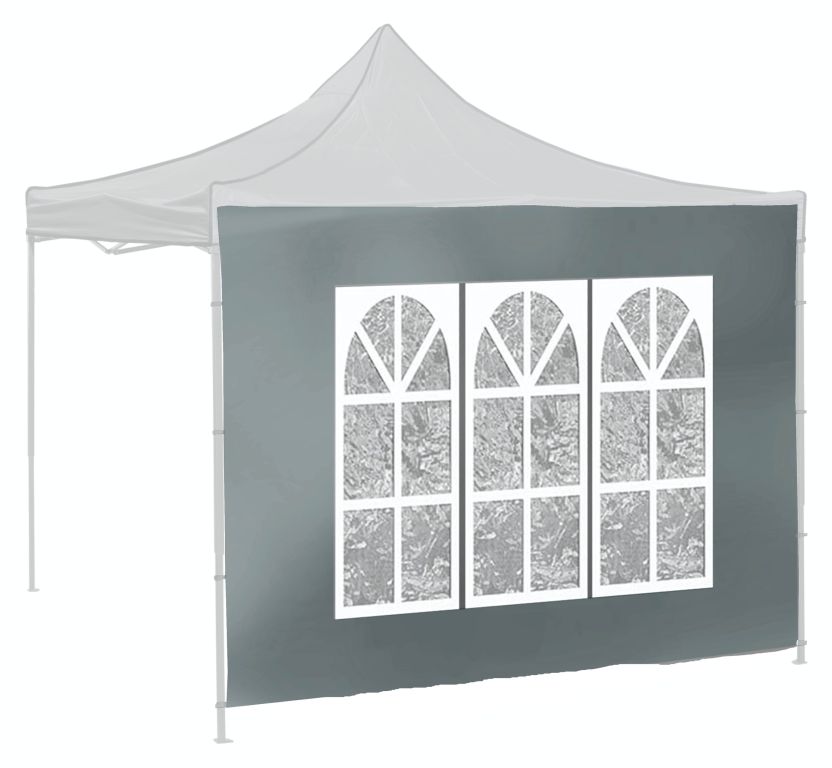 Bočnice pro párty stan WINDOW 2x3m 420D šedá WATERPROOF Cattara