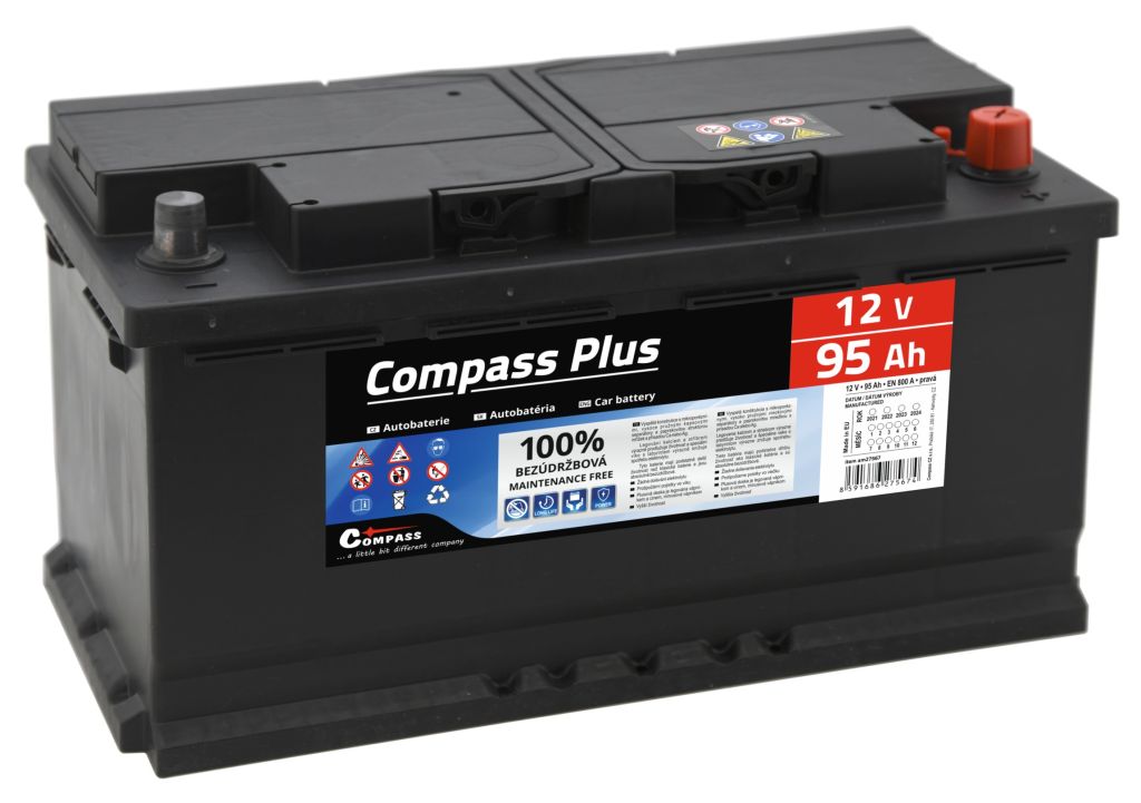 Autobaterie COMPASS PLUS 12V 95Ah 800A Compass