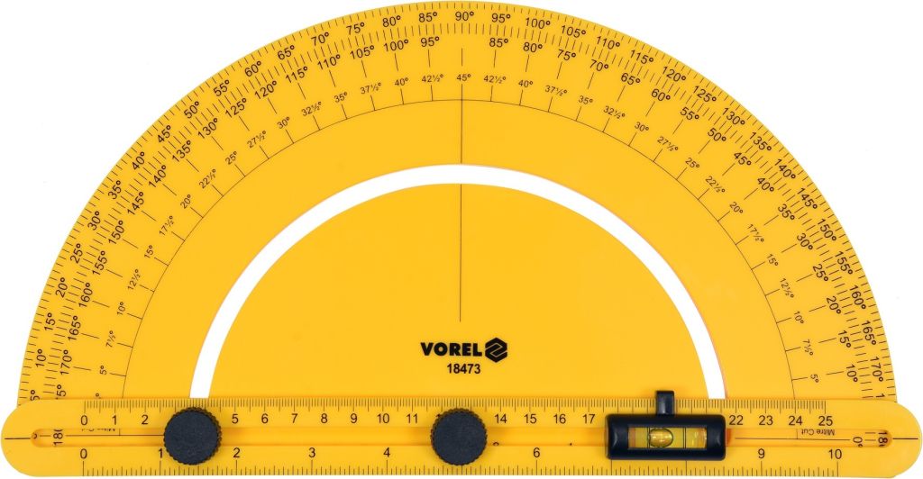 Úhloměr s vodováhou 250 mm Vorel